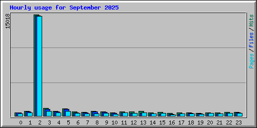 Hourly usage for September 2025